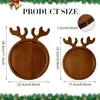 Tábua de Corte de Frutas Personalizada Bandeja Criativa de Rena de Natal Bandeja de Lanches de Madeira Bandeja de Frutas Secas Decoração de Prato para Chá da Tarde