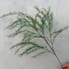 Verdura para Casamento Grama Falsa de Alta Qualidade Barba de Dragão Grama de Aspargo Decoração Estilo Floresta Branco e Verde Painel Suspenso Arranjo de Flores Flores Artificiais