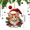 Transfronteiriço Novo Acrílico Plano Natal Fofo Combinação de Animais Decoração de Árvore de Natal Pingente Pingente de Carro
