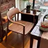 Mesa de Té para Balcón de Madera de Ébano con Estilo Tradicional, Adecuada para Uso Doméstico en la Sala de Estar o el Balcón, Mesa de Té Integrada para Apartamentos Pequeños