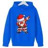 Nueva Sudadera con Capucha Estampada de Patrón de Papá Noel para Hombre y Mujer, Sudadera con Capucha Casual, Conjunto Street Wear