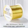 Hilo de seda de retención de color de 100 m material tejido a mano para bricolaje cordón para enrollar flor envuelta filigrana metálica con cuentas para joyería