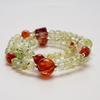 [Azul Océano Sin Alma] Pulsera de Cristal Rojo Natural con Pegamento Rojo para Mujer Blanqueadora Versátil Pulsera de Piedra de Uva Venta al por Mayor