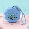 Bolsa de Silicone com Furo Estilo Desenho Animado Mini Carteira de Moedas Bolsa de Cosméticos DIY Bolsa para Fones de Ouvido Pingente de Chaveiro Presente