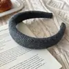 Diadema de Punto Retro Estilo Coreano de Ala Ancha para Mujer, Accesorio para el Cabello Moderno y Elegante para Salir, Tocado Pinza para el Cabello Versátil
