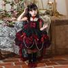 Disfraz de Halloween para niños Vestido de princesa Lolita de cumpleaños Vestido de primavera y otoño para niñas Ropa rosa Falda esponjosa