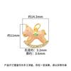 Nuevo Colgante de Caballo Mecedor de Plata de Ley S925 Seiko Pegamento DIY Pulsera Collar de Cristal Accesorios de Plata