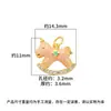 Nuevo Colgante de Caballo Mecedor de Plata de Ley S925 Seiko Pegamento DIY Pulsera Collar de Cristal Accesorios de Plata