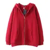 Sudadera de Color Sólido Transfronteriza Suministro Sudadera con Cremallera para Hombre y Mujer Cárdigan Liso Sudadera con Cremallera Stock Disponible