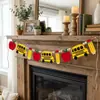 Suministro exclusivo transfronterizo: Banner de Autobús Escolar de Manzana de Fieltro y Decoración de Bandera de Tela No Tejida para la Temporada de Regreso a Clases, Dropshipping OEM