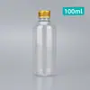 Botella de Aluminio con Tapa de 100ml, Botella para Loción, Botella para Líquidos, Botella Vacía de Plástico PET, Botella de Agua Cosmética Portátil, Botella de Muestra