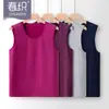 Colete acolchoado de veludo para mulheres de meia-idade e idosas, quente para outono e inverno, colete sem mangas para mães, blusa masculina, vovô