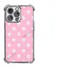 Producto de Exportación Más Vendido: Funda de Teléfono Floral Rosa a Cuadros Fresca y Sencilla Electrochapada para Apple 18 Pro, Funda con Airbag Anti-Caídas para 17