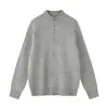 Ropa Vintage Yidao Otoño 2026 Nuevo Estilo Retro Americano Old Money Suéter Cardigan Chaqueta con Rayas Retorcidas y Doble Cremallera para Hombre