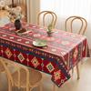 Mantel Estilo Étnico Impermeable, Resistente al Aceite, Anti-Manchas, No Lavable, Rectangular, de Mesa de Centro de Lujo Ligero y de Gama Alta