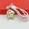 Moda Versátil Hazte Rico Inmediatamente Tesoro Princesa Por Favor Hazte Rico Llavero Creativo Colgante para Bolso Artículo de Moda
