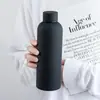 Botella de Agua Deportiva de Boca Pequeña Estilo Americano Transfronteriza con Pintura de Goma, Vaso Aislado de Acero Inoxidable 304, Botella de Agua Mate para Senderismo al Aire Libre