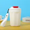 Nueva taza de Coca-Cola de comercio exterior para coche, taza de café portátil con cuerda, taza de vacío de acero inoxidable 304 de aspecto atractivo para hombres y mujeres