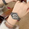 2025m Lisa Novo Relógio Redondo Mostrador Grande Estampa de Leopardo Pulseira de Malha Milanesa Dourado Alto Padrão Feminino Relógio Atacado