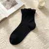 Meias Finas de Verão para Mulheres, Meias Pós-Parto Respiráveis com Barra Solta, Meias de Renda Estilo Japonês com Borda de Bolha, Meia até o Joelho, Estilo JK