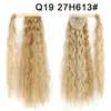 Xuchang Venta al por mayor Cinta Mágica Permanente de Maíz Cola de Caballo Peluca Cabello Largo Rizado para Mujeres Europeas y Americanas Extensiones de Cabello Rizado de Lana Cola de Caballo Trenza