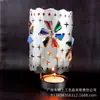Metal Cobre Artesanía Regalo Hueco Hueco Portavelas Giratorio Vela de Cumpleaños Restaurante Romántico Luz Giratoria
