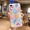 Urso Arco-íris Estrela para Apple 12promax Capa Protetora iPhone14 11 Desenhos Animados Transparentes 15 Conjuntos