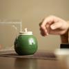 Vidro Verde Milho Pacote Grain Plug Tea Latas Estilo Japonês Casa Mini Pequenas Panelas de Chá Celadon Panelas Seladas Panelas de Armazenamento de Chá