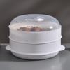 Forno de micro-ondas vaporizador venda direta grande doméstico multifuncional plástico vaporizador cozinha pão quente cozido no vapor aquecedor com tampa