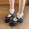 Nuevos Zapatos Mary Jane Estilo Japonés para Mujer, Adecuados para Uso en Exteriores, Moda Casual Versátil Primavera y Otoño 2026 Zapatos de Cuero con Tacón Grueso y Suela Espesa