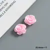 Accesorios Simulados de Resina Rosa Colorida de 14 mm Hechos a Mano DIY Pegamento de Crema Funda para Teléfono Celular Agujero para Pasador Material para Zapatos