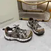 Zapatos Versátiles para Deportes de Montañismo al Aire Libre en Primavera y Otoño Estilo Forrest Gump Piel Suave Suela Gruesa Zapatos de Mujer Estilo Infantil Bloque de Color Malla Doble Zapatos de Papá