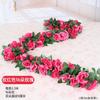 Enredadera de Flores Artificiales Enredadera de Rosas Flor Falsa 45 Cabezas Rosa Flor Artificial Decoración de Boda Enredadera de Flores de Seda Vegetación Artificial