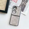 Funda de teléfono plegable Huawei P50 pocket, estilo fresco, linda, de dibujos animados japoneses y coreanos, de cuero