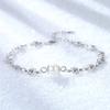 Pulsera de perlas plateada fresca de Tiktok para mujer, joyería de estilo coreano, pulsera de ciruela, fábrica en stock, venta al por mayor