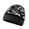Chapéu de tricô espessado e de veludo com barra dobrável chapéu de lã Joker chapéu coreano atacado moda inverno Novo chapéu camuflado