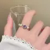 Pulsera Cuadrada de Circonita Cristal Púrpura para Mujer 2026 Nuevo Estilo Perla Estilo Francés de Gama Alta Lujo Ligero Exquisito Accesorio de Nicho