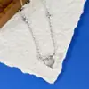 Montura de Collar de Plata de Ley S925, Forma de Corazón 10mm Diamante Completo Corazón Hueco Incrustación, Accesorio DIY de Piedra Preciosa para Joyería