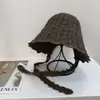 Sombrero loli de encaje hueco estilo japonés con cordones en la espalda y abertura lateral, delgado y transpirable para primavera y verano, sombrero de pescador para proteger del sol que hace que la cara se vea más pequeña