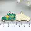 Trébol Gota de Aceite Aleación Suerte Irlandesa Colgante Pulsera Pendientes Llavero Accesorios de Joyería DIY