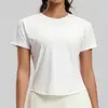 Camiseta de Moda Transpirable Holgada de Malla de Estilo Nuevo Europeo y Americano de Manga Corta para Yoga, Tops Deportivos para Mujer