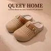 Pantuflas de algodón para mujer 2026 nuevo modelo para casa Mary Jane punta cerrada cálidas con suela gruesa de felpa antideslizantes cómodas impermeables para invierno