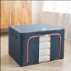 Caixa de Armazenamento com Estrutura de Aço Pano Oxford Grande Caixas de Armazenamento de Roupas Fáceis Caixas de Armazenamento Dobráveis Multifuncionais para Guarda-Roupa