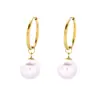 Pendientes de Perla Nuevos 316 Transfronterizos, Pendientes de Acero Inoxidable de Alta Gama a la Moda, Versátiles Elegantes, Pendientes de Lujo Modernos Accesibles