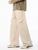 Roupas Masculinas ACU Calças casuais patch work da moda para homens e mulheres, corte solto, versátil, perna larga, estilo workwear, calças de moletom esportivas de perna reta para homens
