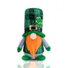 Cross-border irlandês Patrick's Day Decorativo Boneca Verde Ornamentos Creative Green Leaf Dwarf Ornaments Rudolph