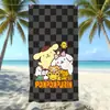 Toalla de Playa con Estampado de Perro Pudín de Sanrio, Absorbente de Agua, Secado Rápido, Fibra Ultrafina, Toalla de Baño para Vacaciones, Directo de Fábrica