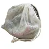 Bolsa de malla de algodón para verduras y frutas al por mayor, bolsa de malla de algodón, bolsa de malla de cuadrícula media, tamaño de bolsa disponible