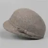 Chapéu de Lã Equestre para Mãe Outono e Inverno para Mulheres, Laço de Alta Qualidade, Chapéu Elegante Retrô Bico de Pato Pequeno Fragrante