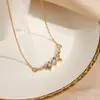 Dazan Wholesale En Stock Estilo Retro Simple Europeo y Americano Transfronterizo Collar Corona de Circón Marqués Chapado en Oro Real de 18K